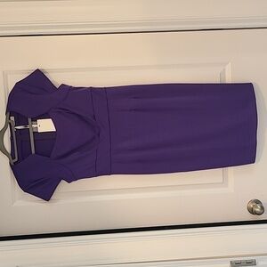 Grace Karin Purple a-line midi dress